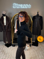 Pull Chaussette Froufrou Noir