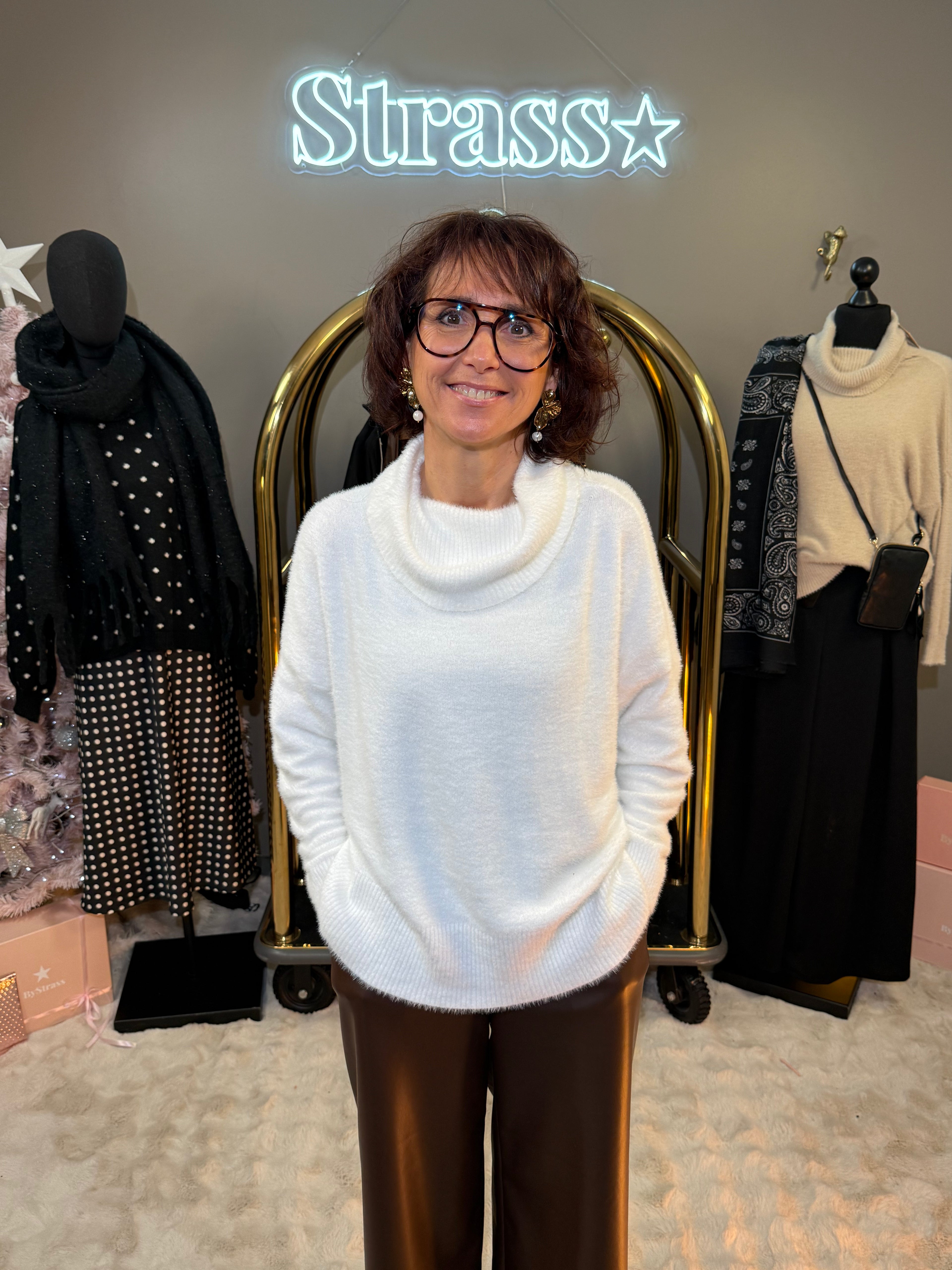 Pull Bénitier Tout Doux Blanc