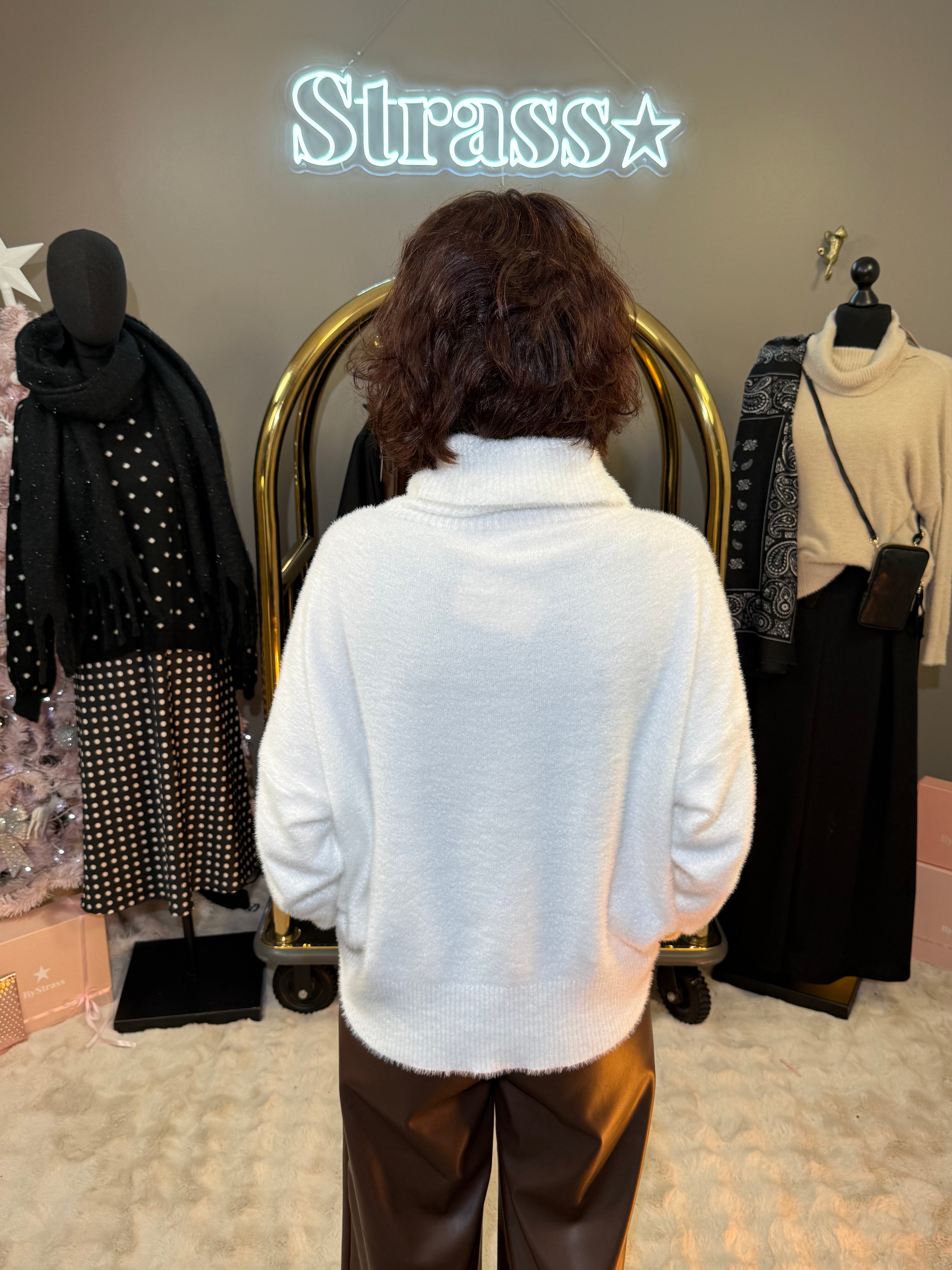 Pull Bénitier Tout Doux Blanc