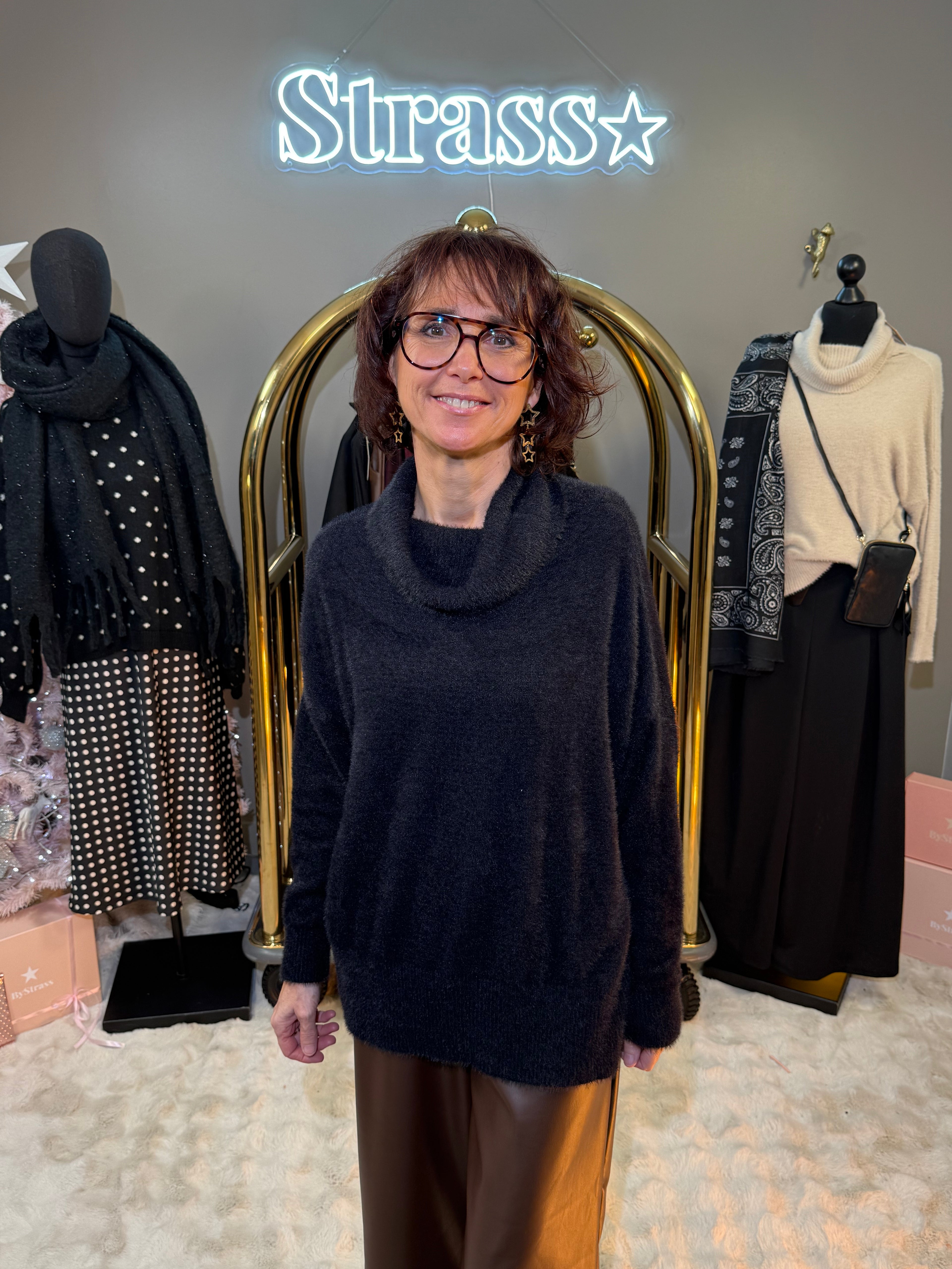 Pull Bénitier Tout Doux Noir