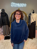 Pull Bénitier Tout Doux Bleu Marine