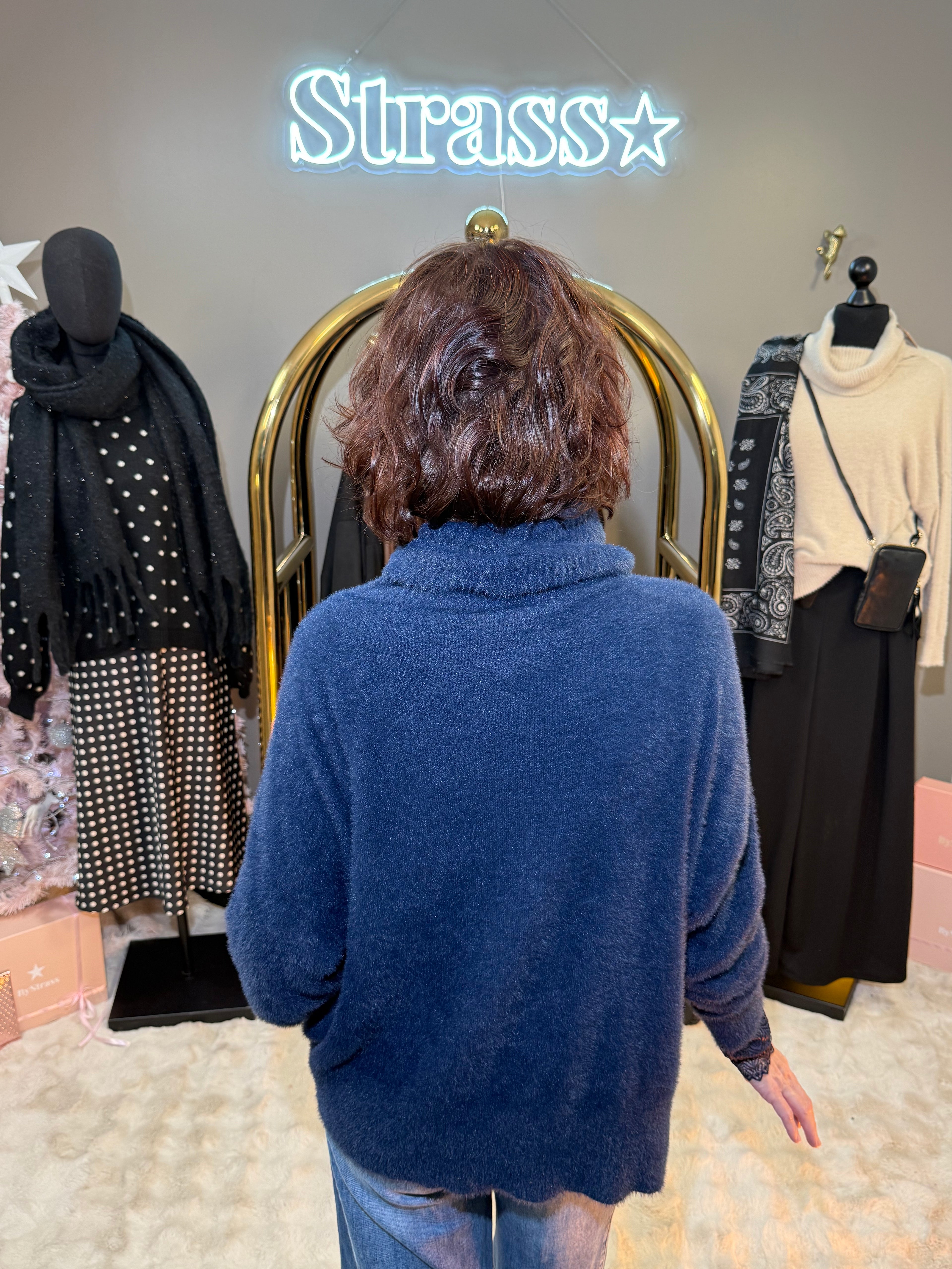 Pull Bénitier Tout Doux Bleu Marine