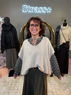 Pull Sans Manche Beige