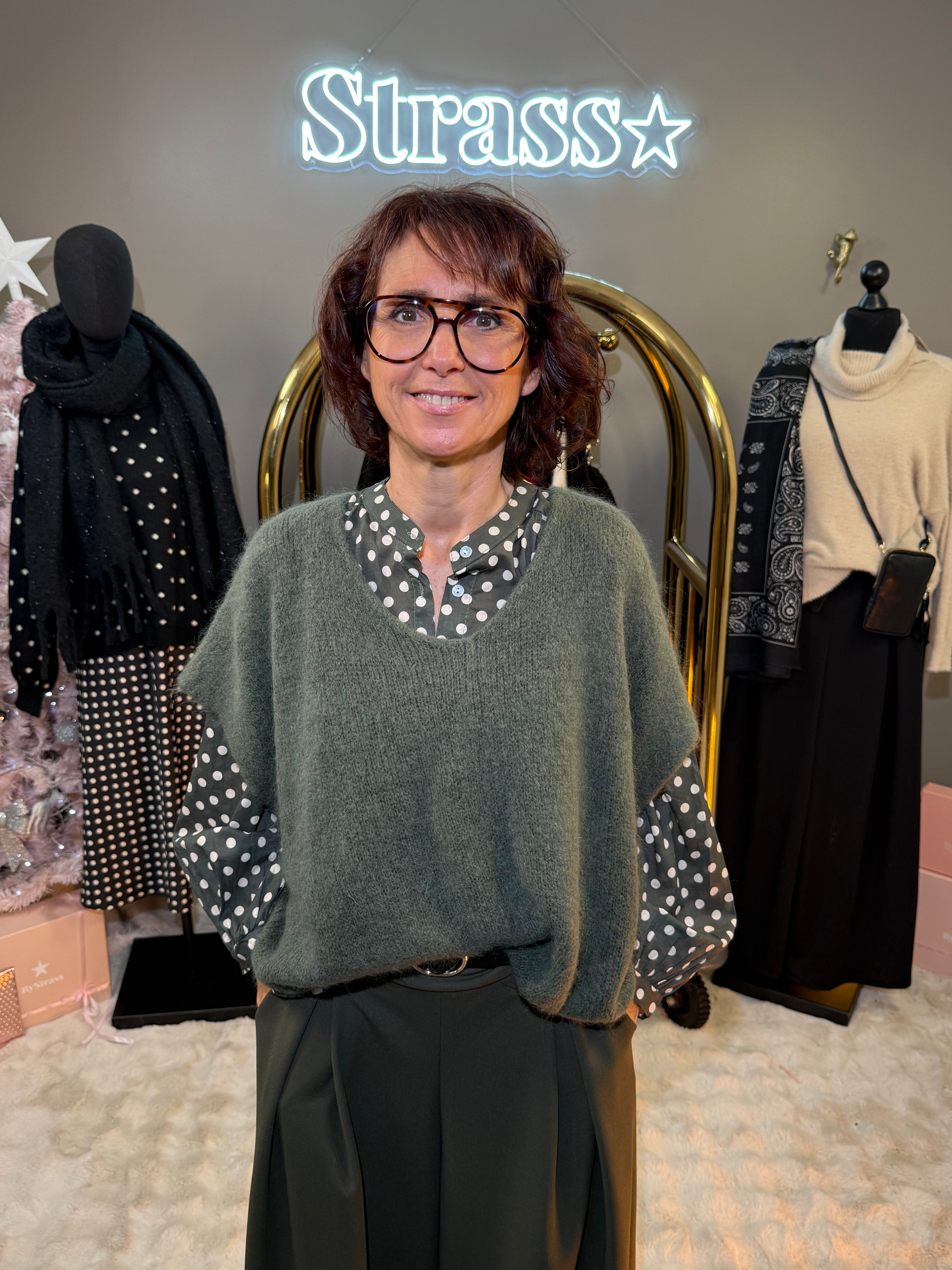 Pull Sans Manche Kaki