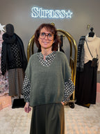 Pull Sans Manche Kaki