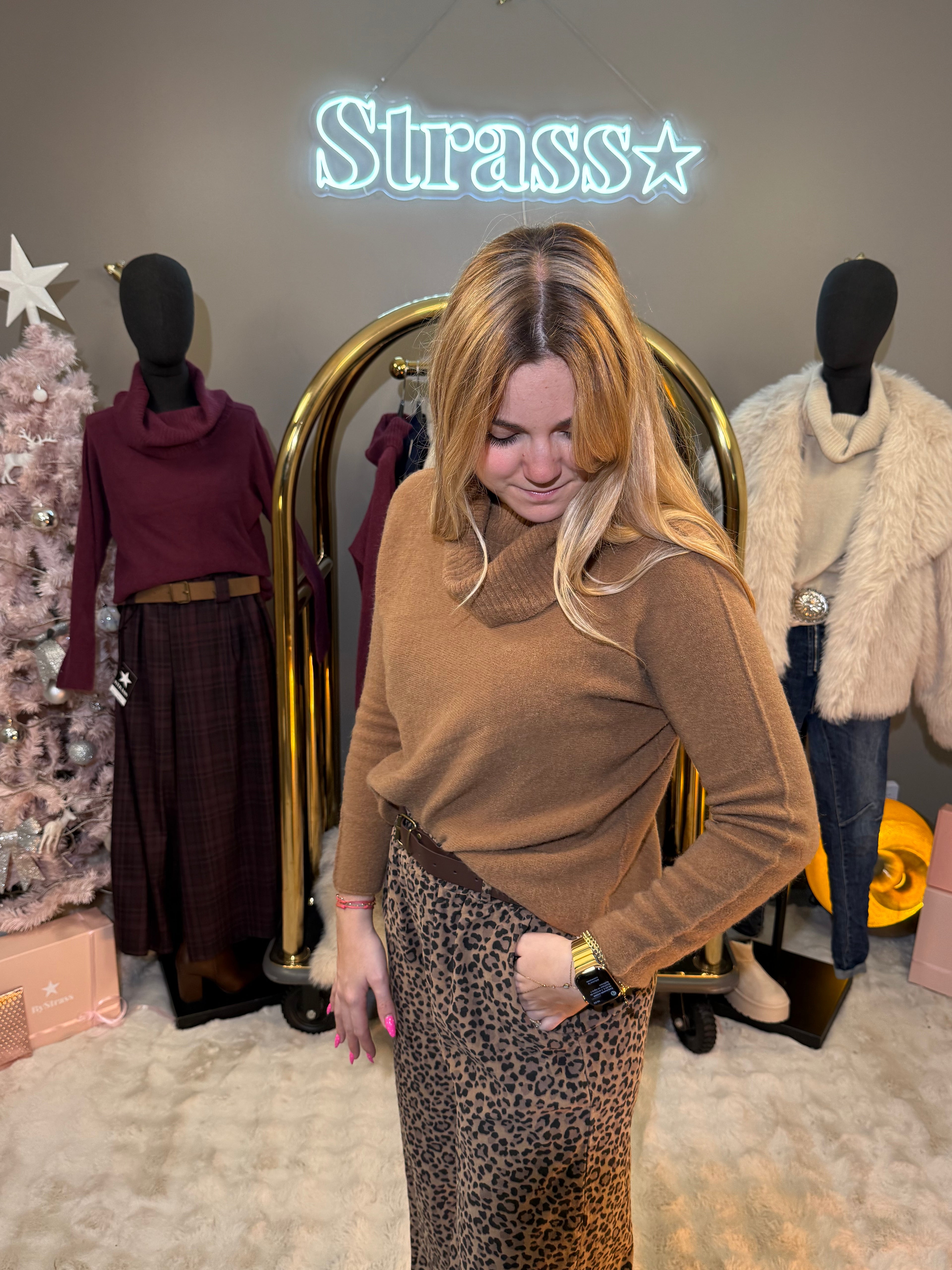 Pull Col Bénitier Camel