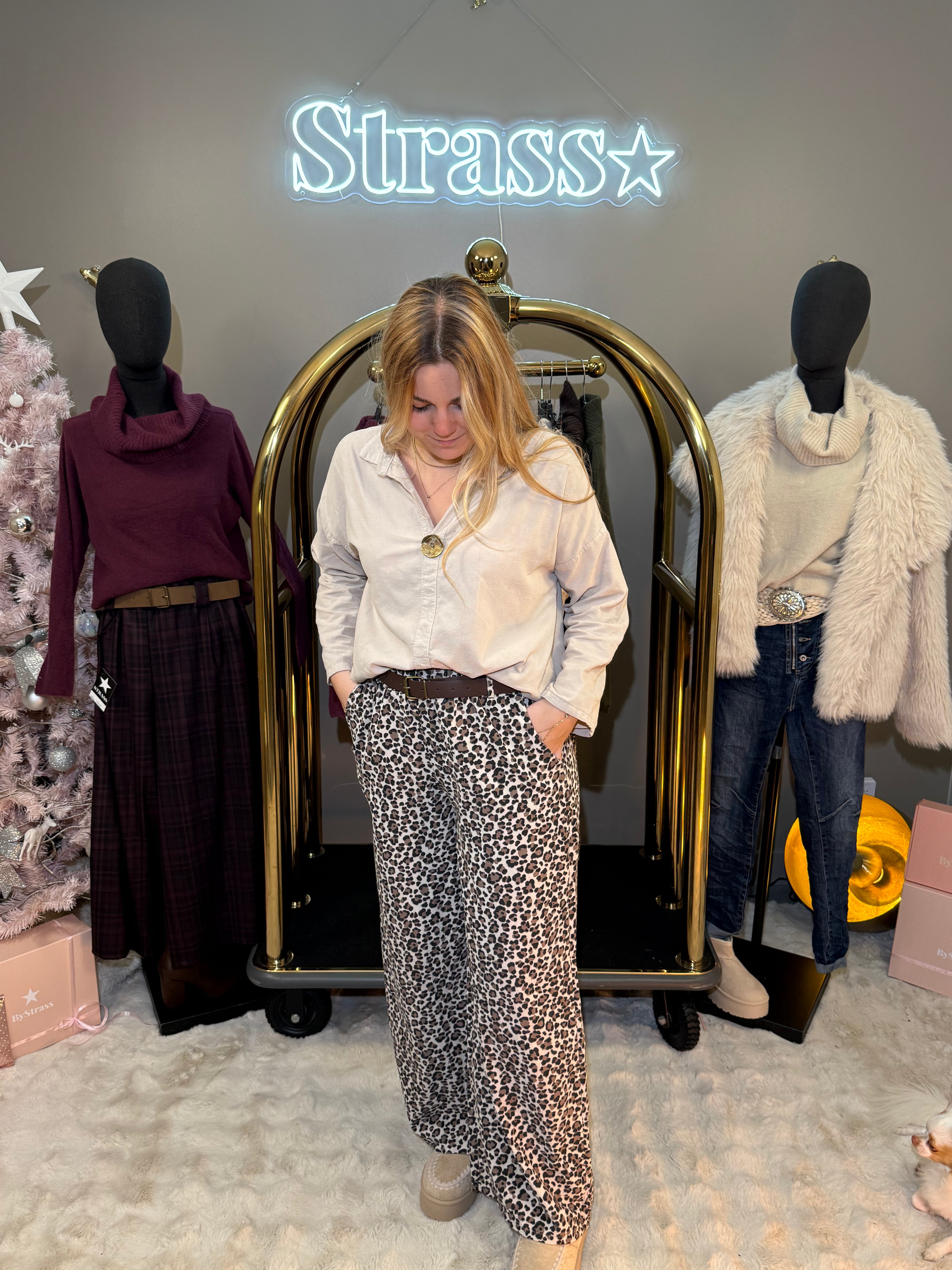 Pantalon Velours Léo Beige