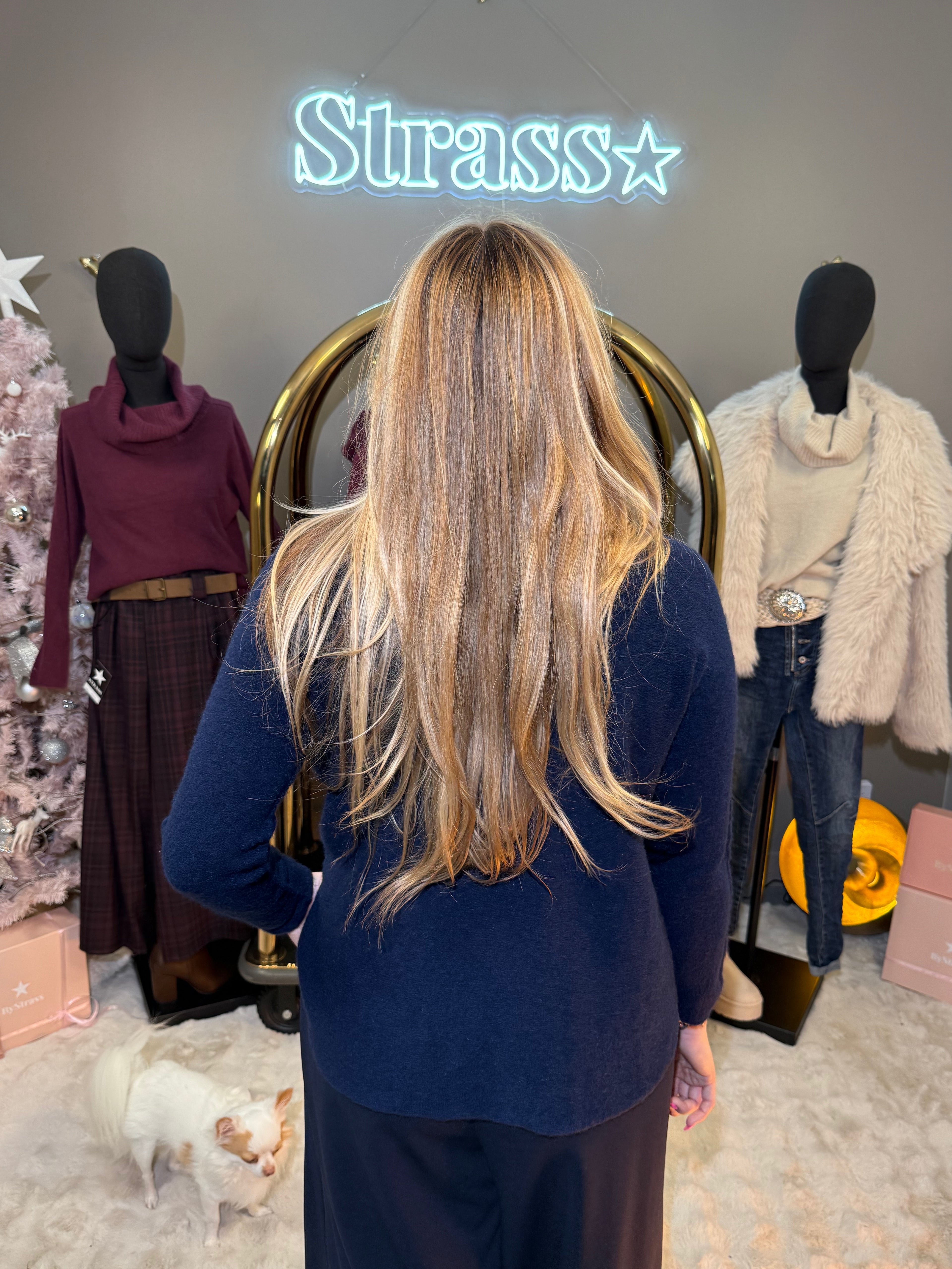 Pull Col Bénitier Bleu Marine