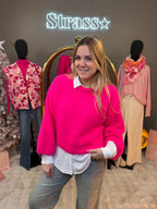 Pull Nina Mohair Rose Fluo