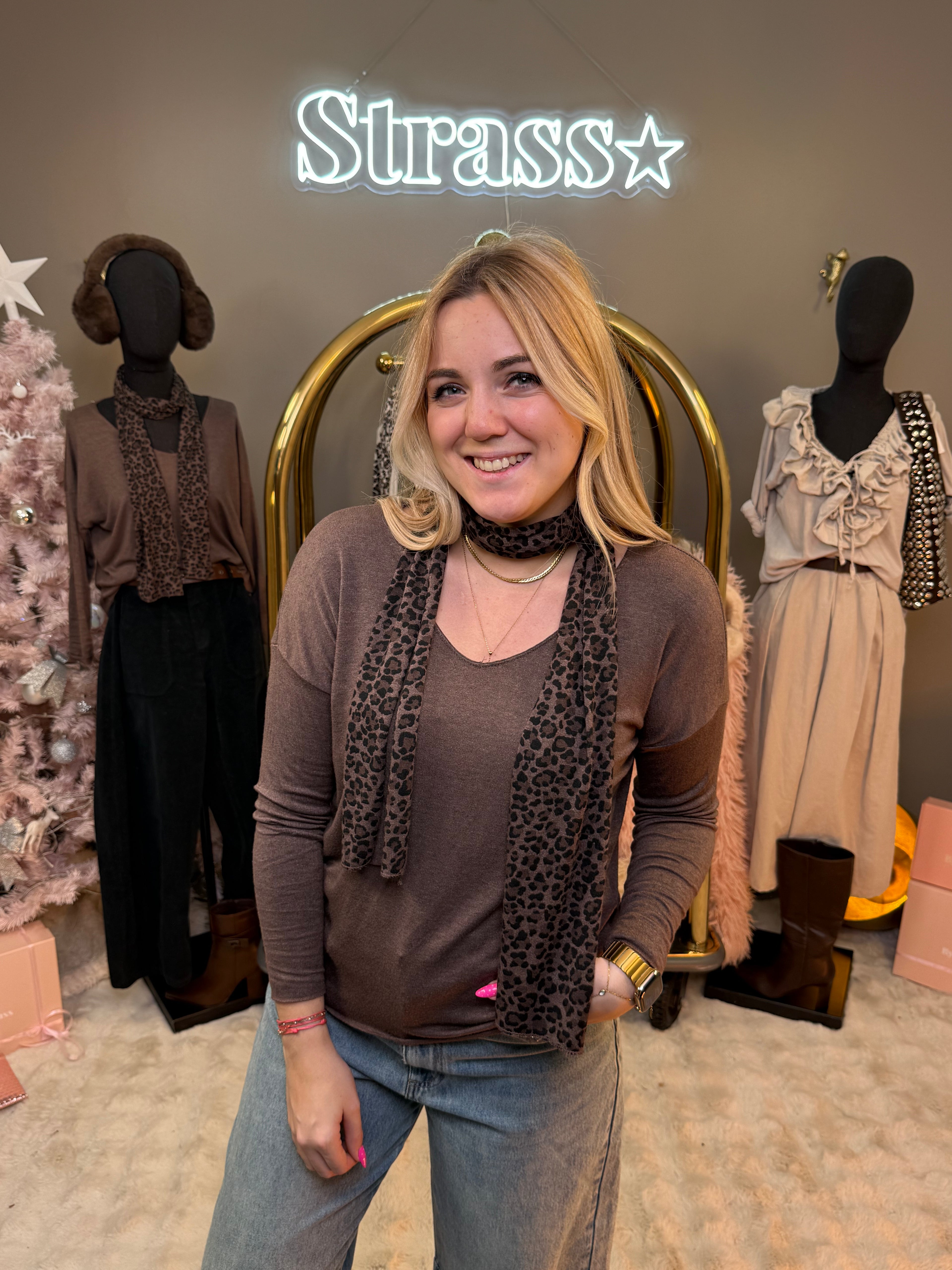 Pull + Echarpe Leo Choco