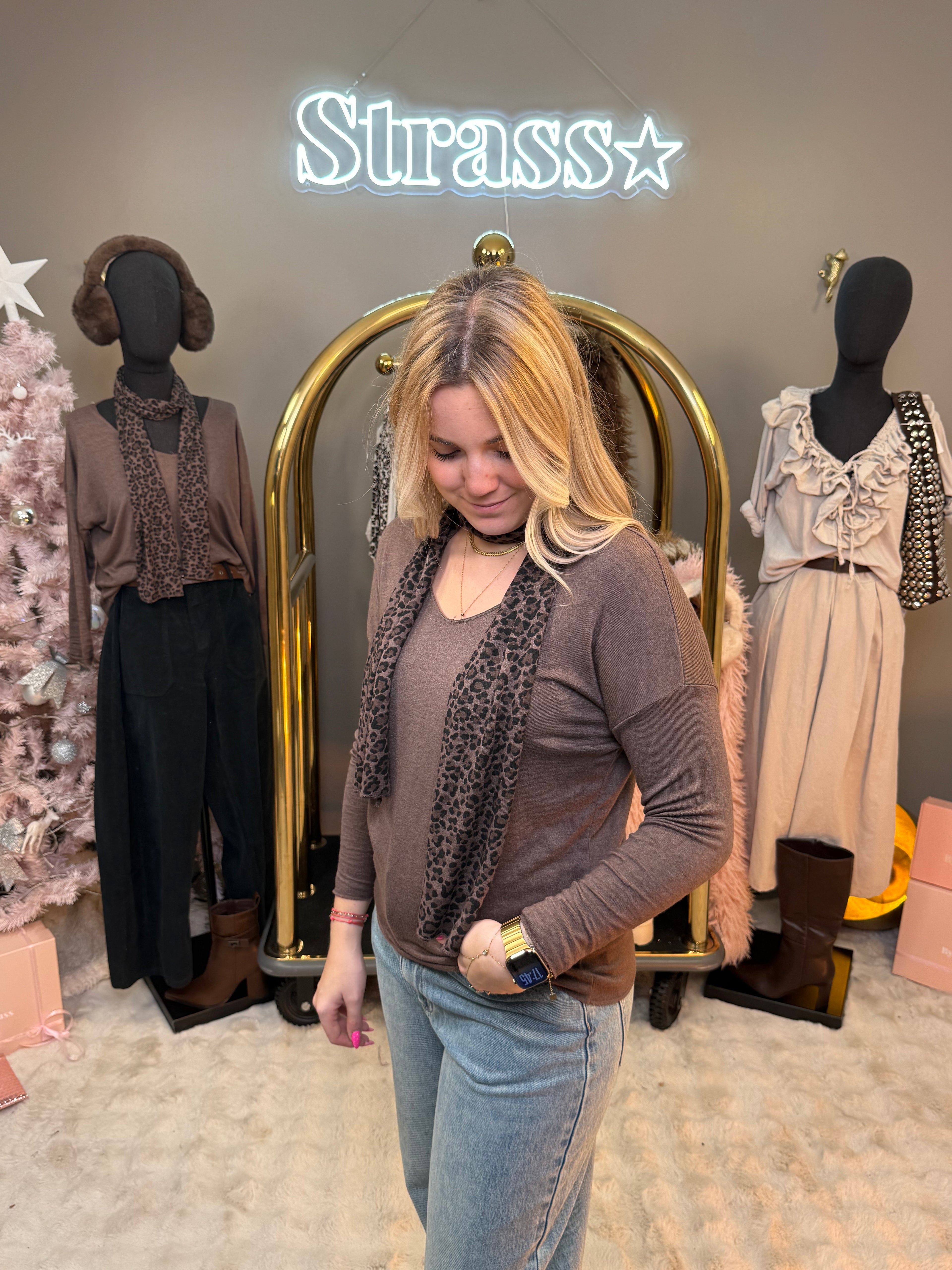 Pull + Echarpe Leo Choco